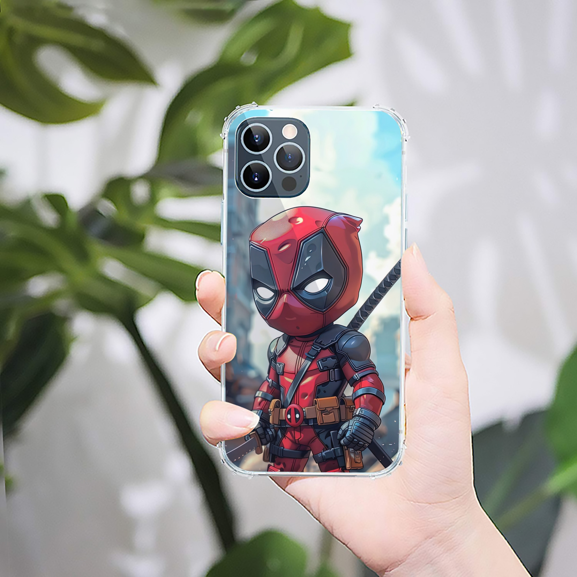 （画像用） Deadpool デッドプール 【iPhone 12シリーズ対応】透明スマホケース（クリアソフトケース）